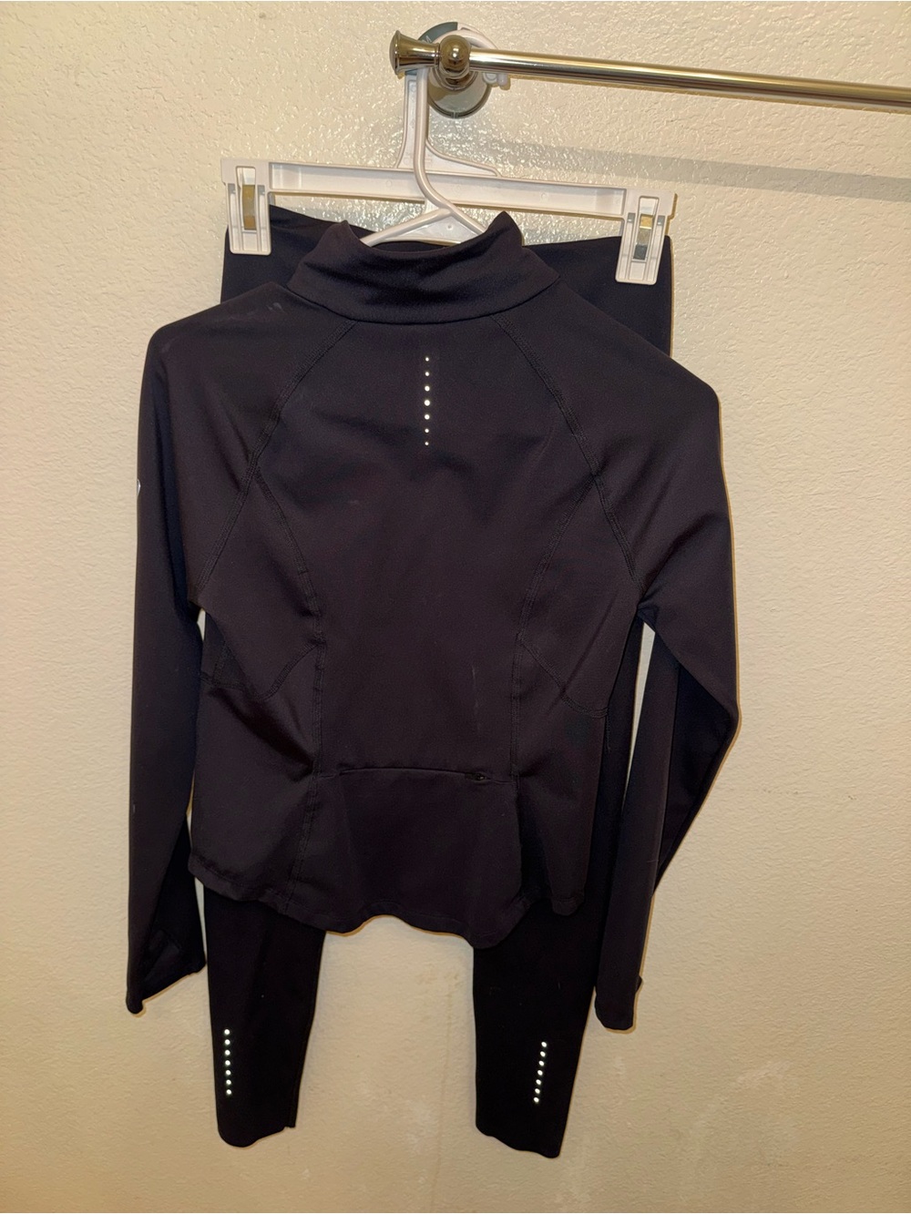 Two Piece Black Asics Set Size Small
